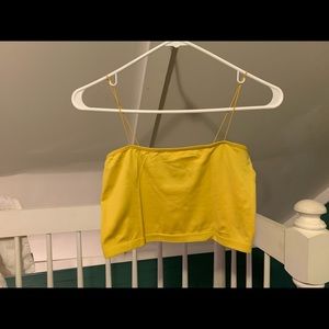 Yellow crop top